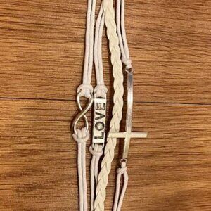 Braided Bracelet Lovely Infinity Friendship Multilayer Charm Leather Fashion